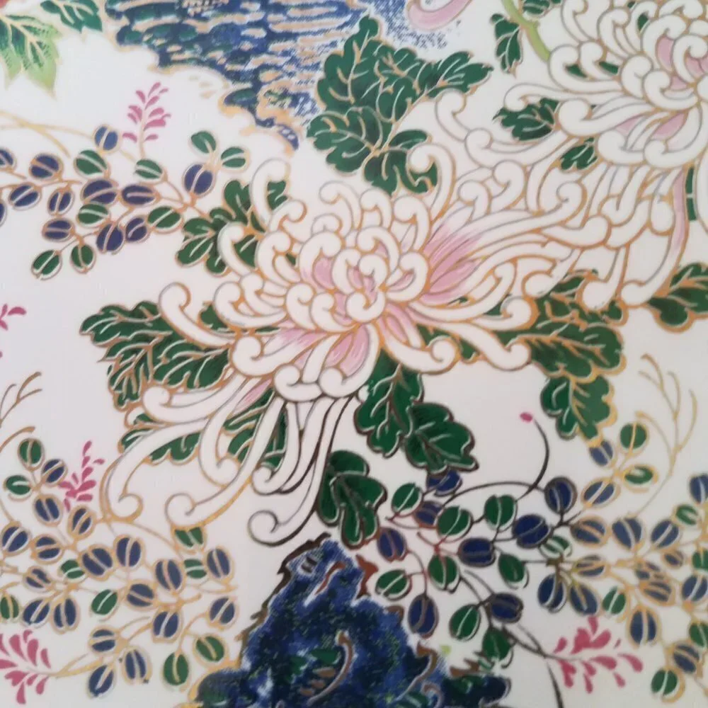 Vintage Japenese Satsuma Double Peacock & Peony‎ Hand Painted Porcelain Plate